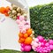 Pink Orange Balloon Garland Arch Kit, 124pcs Hot Pink Orange Chrome Metallic Gold Latex Balloons for Birthday Wedding Baby Shower Tropical Party Supplies Summer Party Decorations